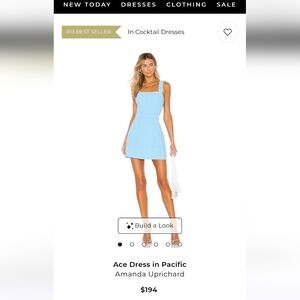 Amanda Uprichard Ace Dress Pacific Blue Mini Dress